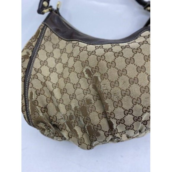 Gucci tote all over logo beige brown jacquard fabr - Picture 7 of 12
